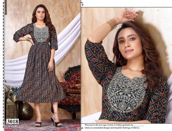 Golden Double Magic Vol 1 Foil Print Designer Kurti Collection